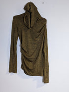 T by Alexander Wang Lightweight Hoodie - Olive Green Heathered Size Medium - Image 2