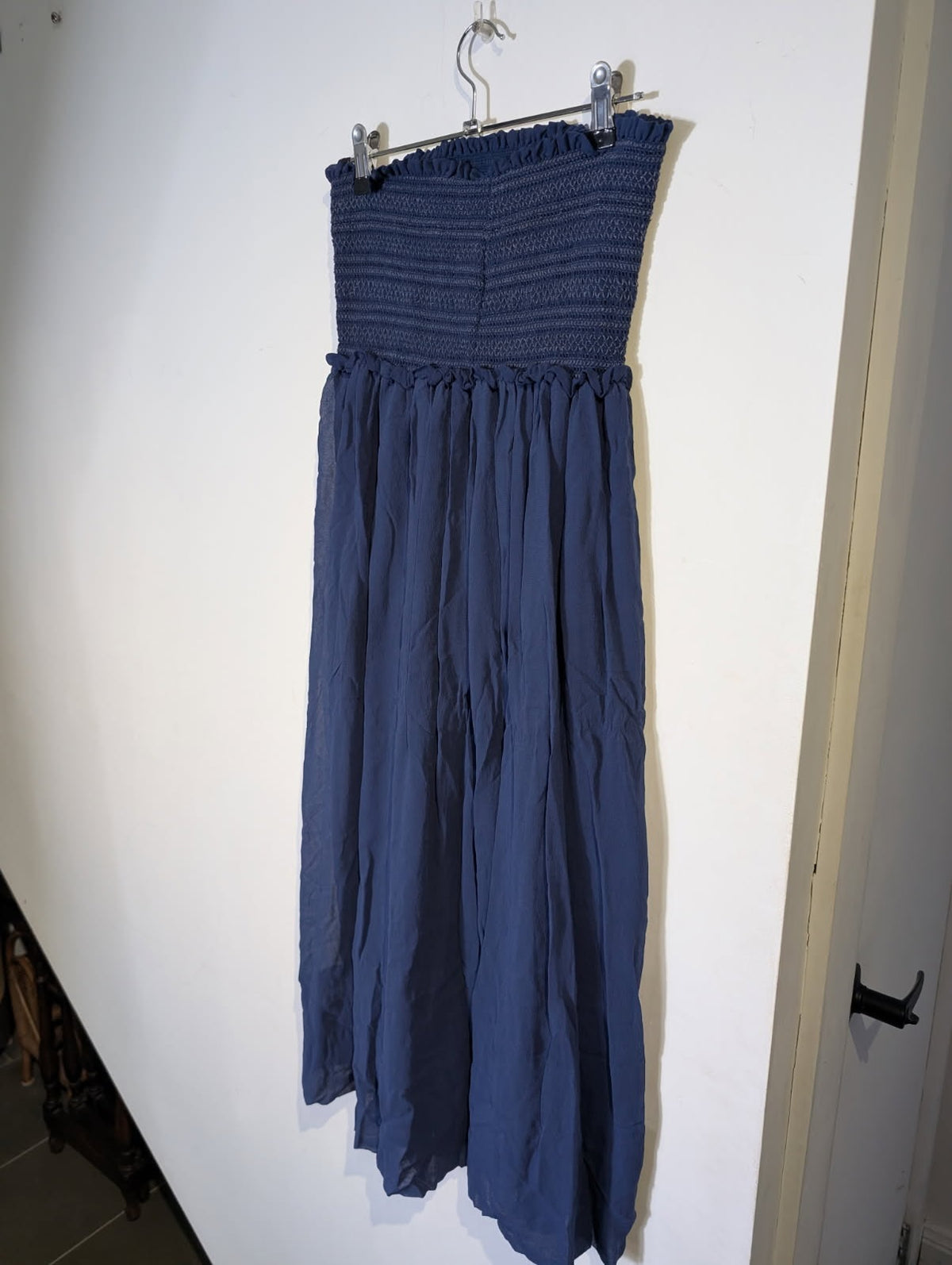 Isabel Marant Blue Smocked Strapless Maxi Dress - Size 36 - Image 2