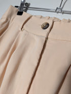 Atmos&Here High-Waisted Pleated Wide-Leg Trousers Beige Size 12 - Image 2