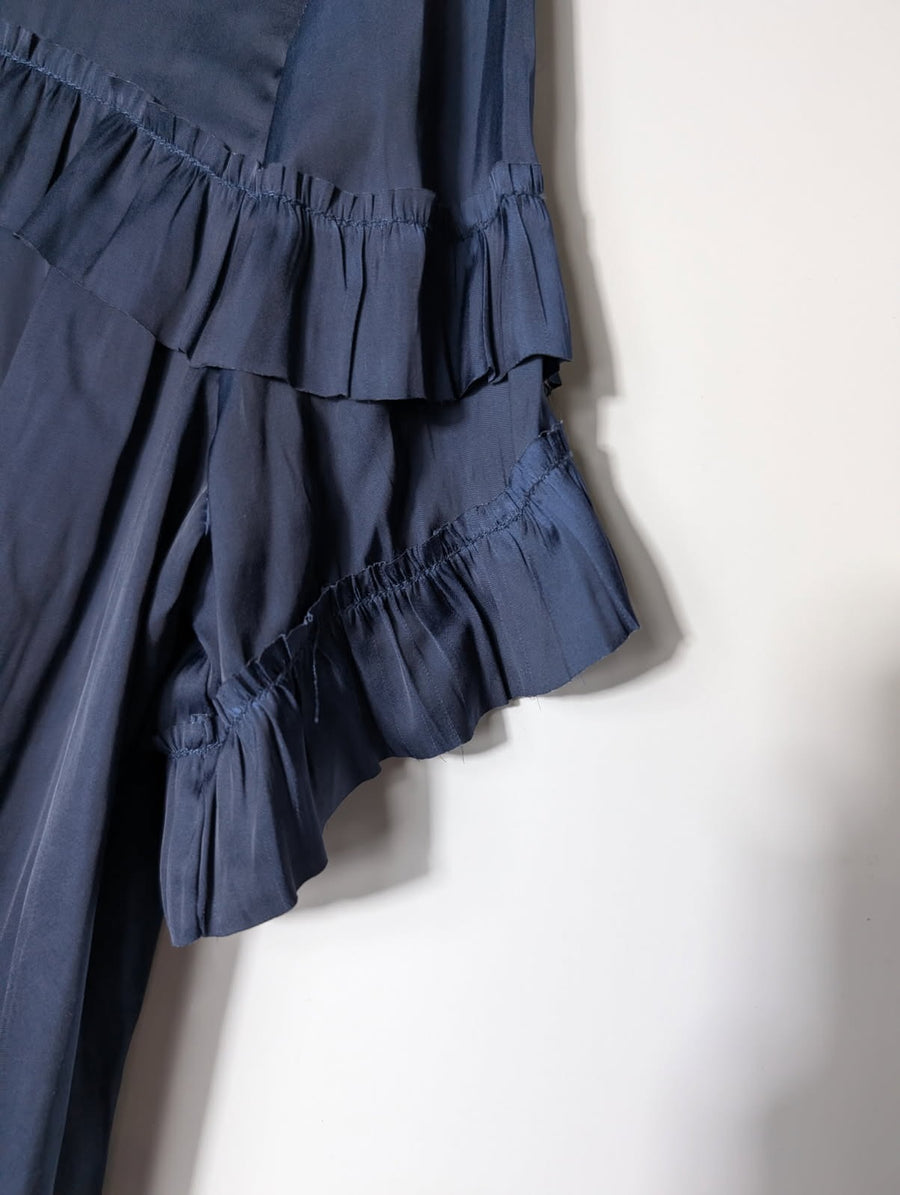 Gerard Darel Ruffle Blouse Blue EU 36 - Image 2
