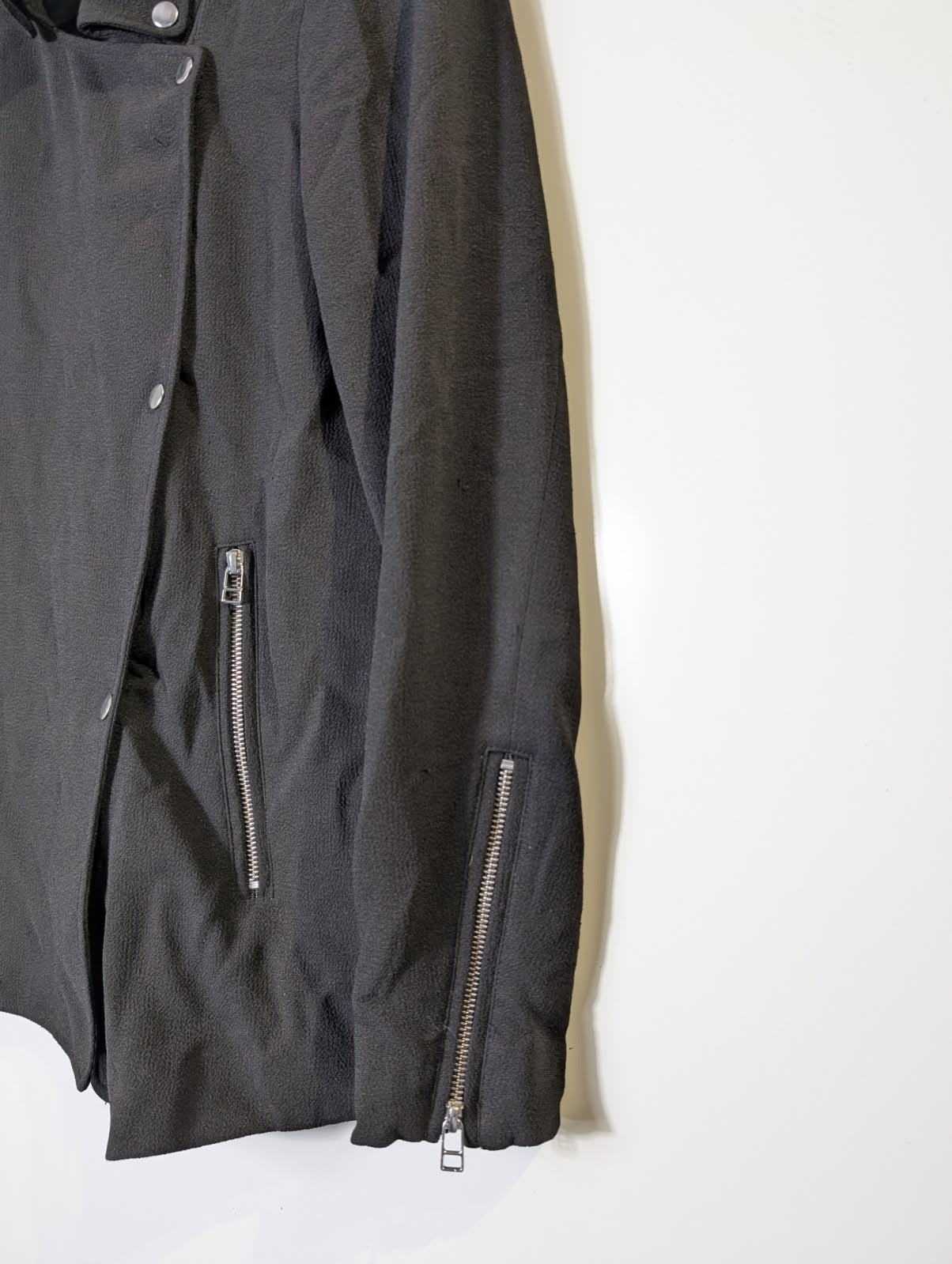Wilfred Moto Jacket Black Zip Detail Women's XXS - Image 2