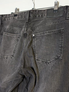 H&M Baggy Wide Loose Fit Jeans - Black Denim - Image 2