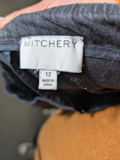 Witchery Linen Blend Drawstring Jogger Pants Beige Women's Size 12 - Image 3
