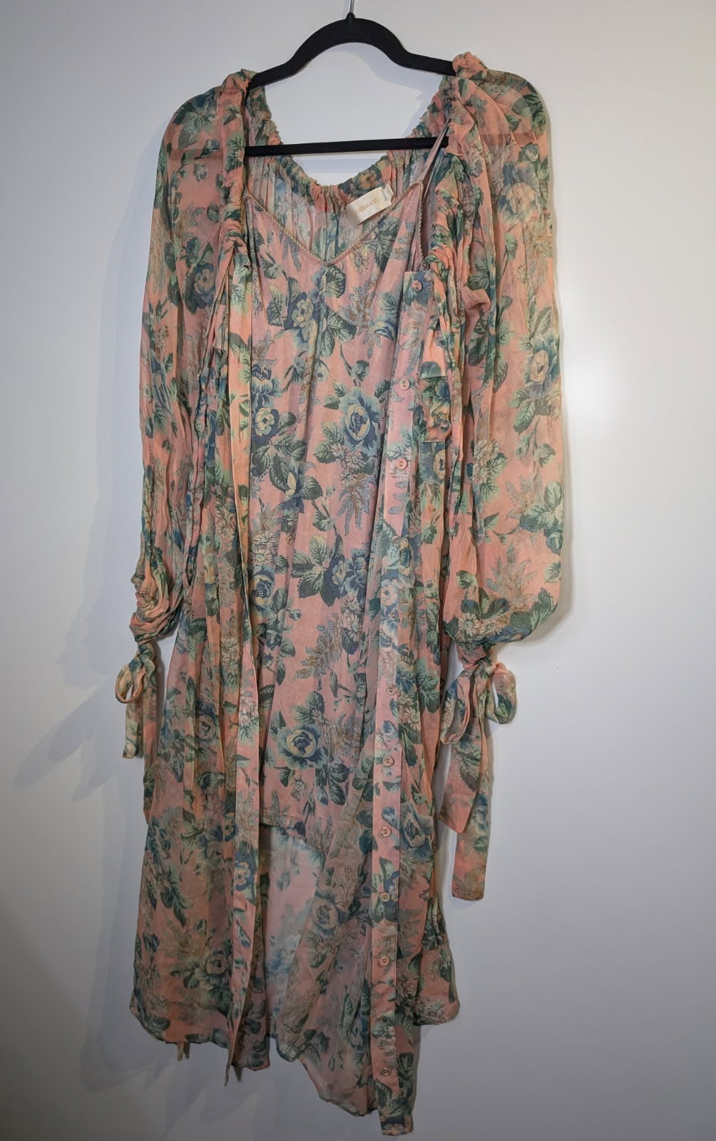 Zimmermann Floral Chiffon Off-Shoulder Dress Size 0 - Image 2