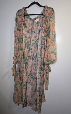 Zimmermann Floral Chiffon Off-Shoulder Dress Size 0 - Image 2