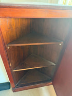 Antique Victorian Mahogany Corner Cabinet Wall Mountable Brown - Image 3