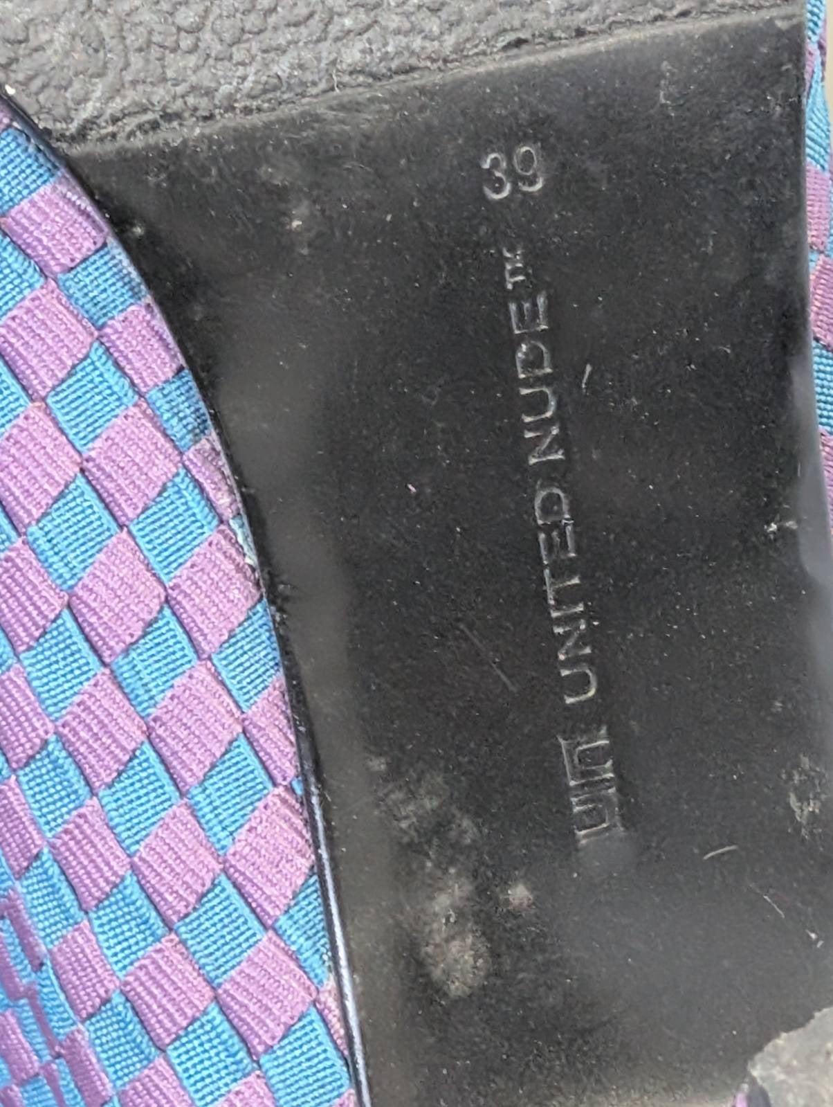 United Nude Woven Ankle Boots - Purple & Teal Kitten Heel EU 39 - Image 3