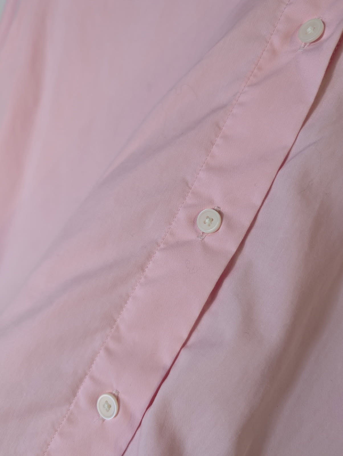 Uniqlo Women's Fine Broadcloth Long Sleeve Shirt - Pink Size M - Image 3