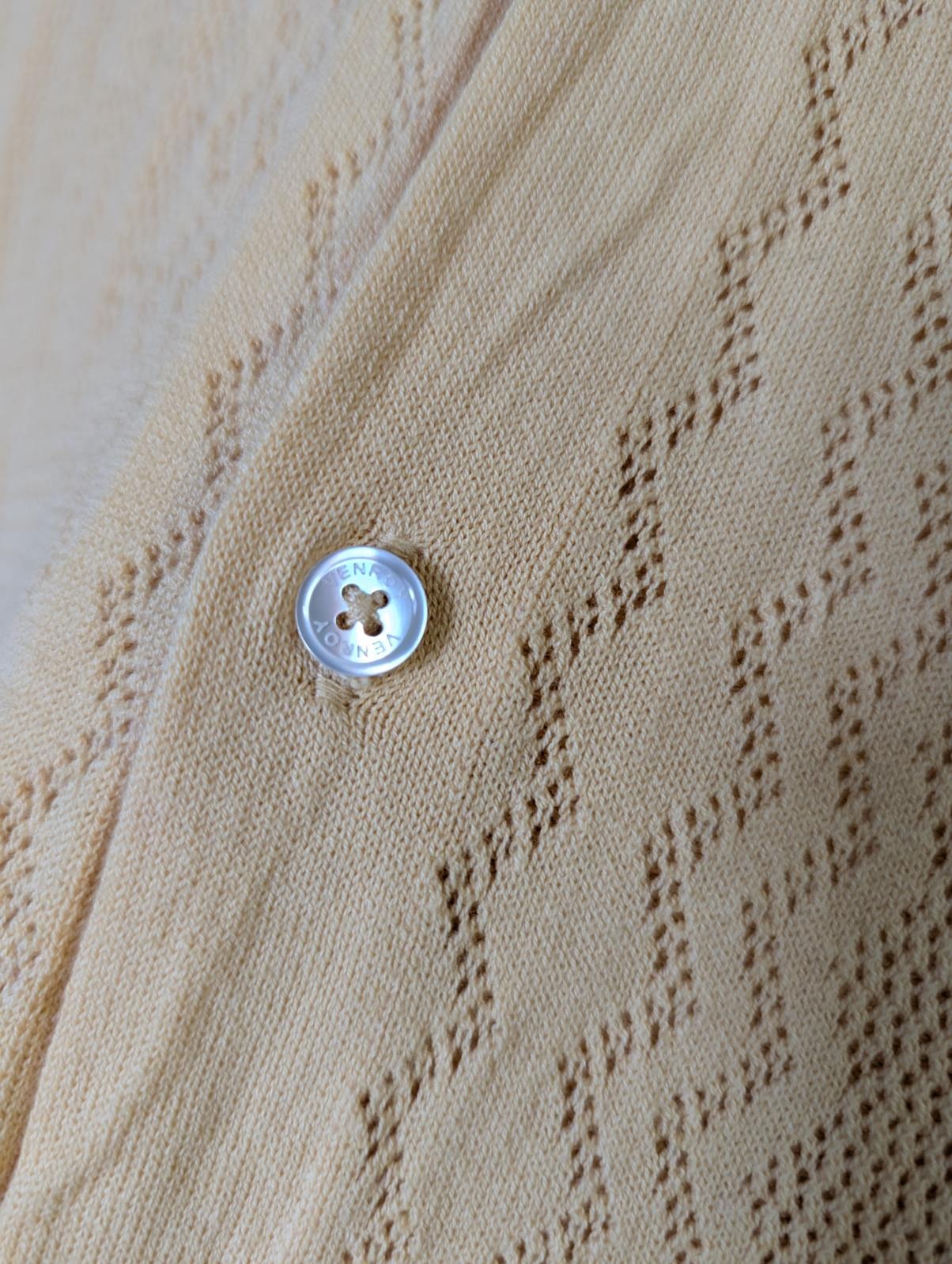 Venroy Pointelle Knitted Shirt - Sahara Sun Men's XL - Image 3