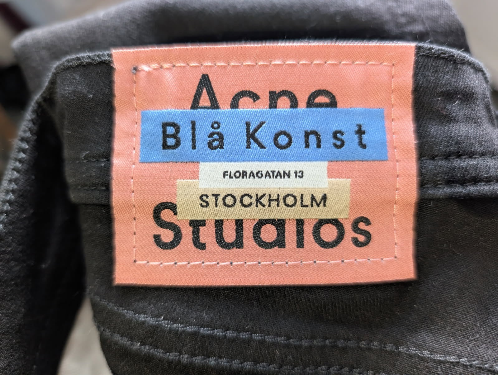 Acne Studios Blå Konst Climb Stay Black Denim Jeans Size 30D176-155 - Image 2
