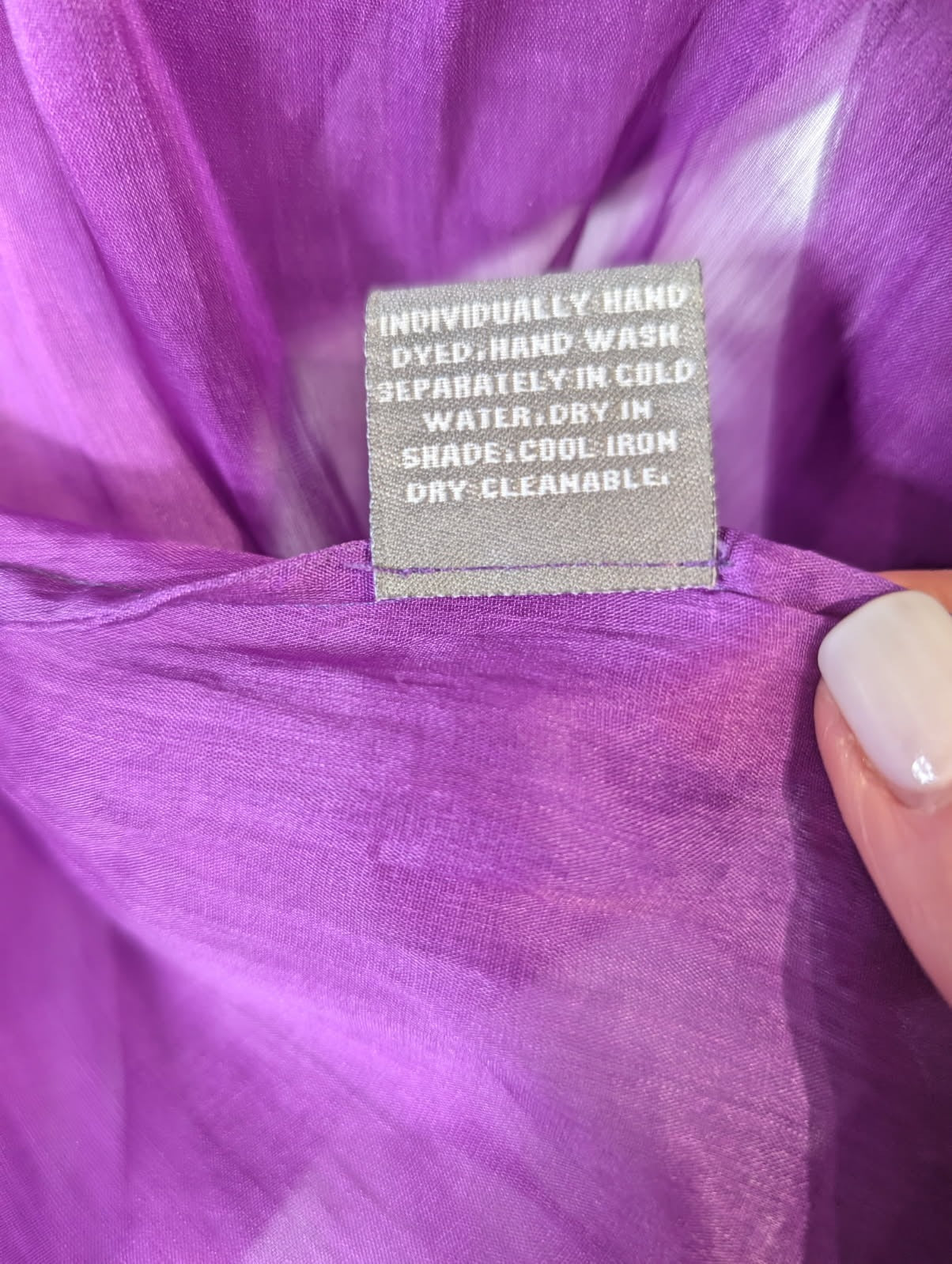 Sarissa 100% Silk Sheer Purple Organza Duster Kimono Cardigan - Image 2