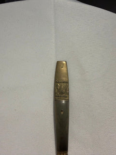 S. Samran Vintage Brass and Horn Letter Opener Gold and Brown - Image 2