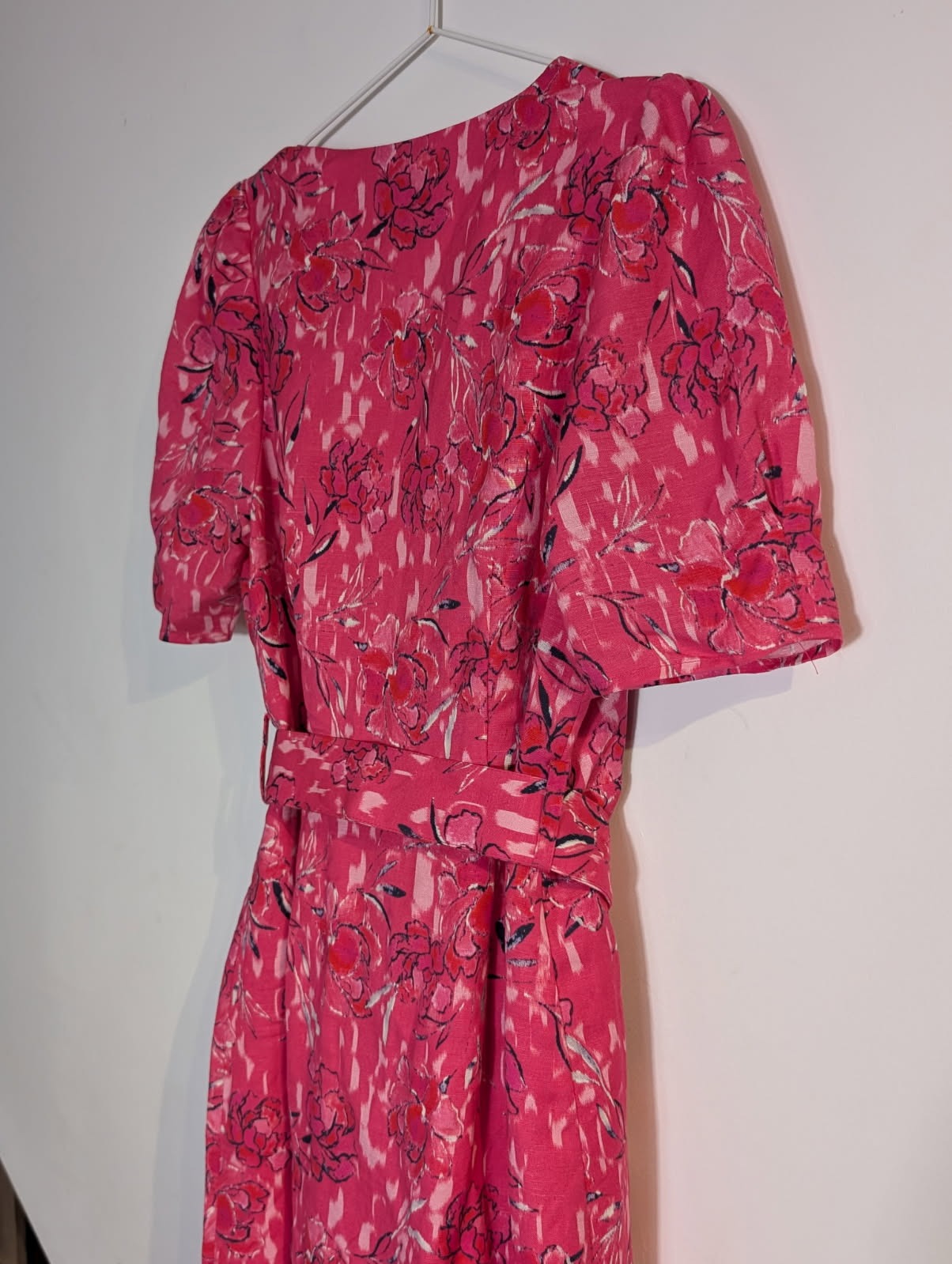Steele Pink Floral Wrap Dress - Size L - Image 2