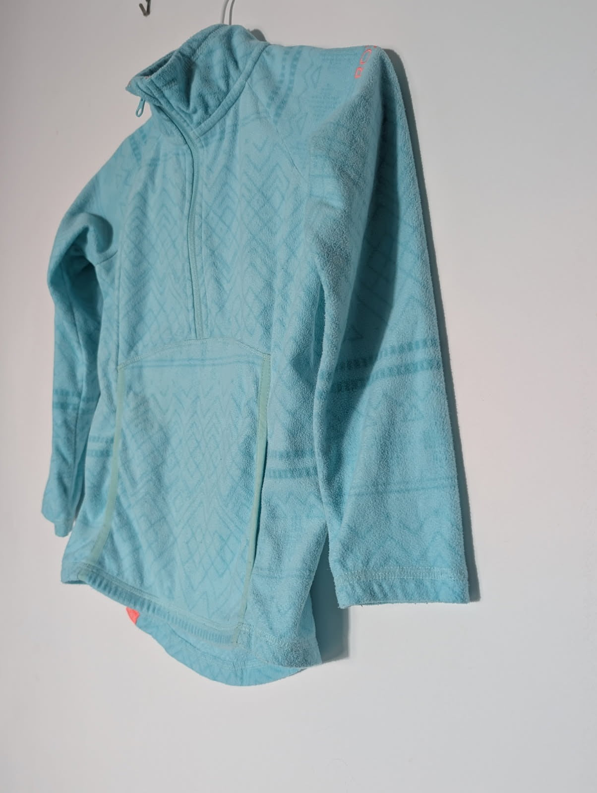 Roxy Girls Fleece Jacket - Light Blue Quarter Zip Pullover - Image 3