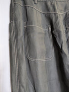 Veronika Maine Contrast Stitch Trousers Olive Green Size 8 - Image 3