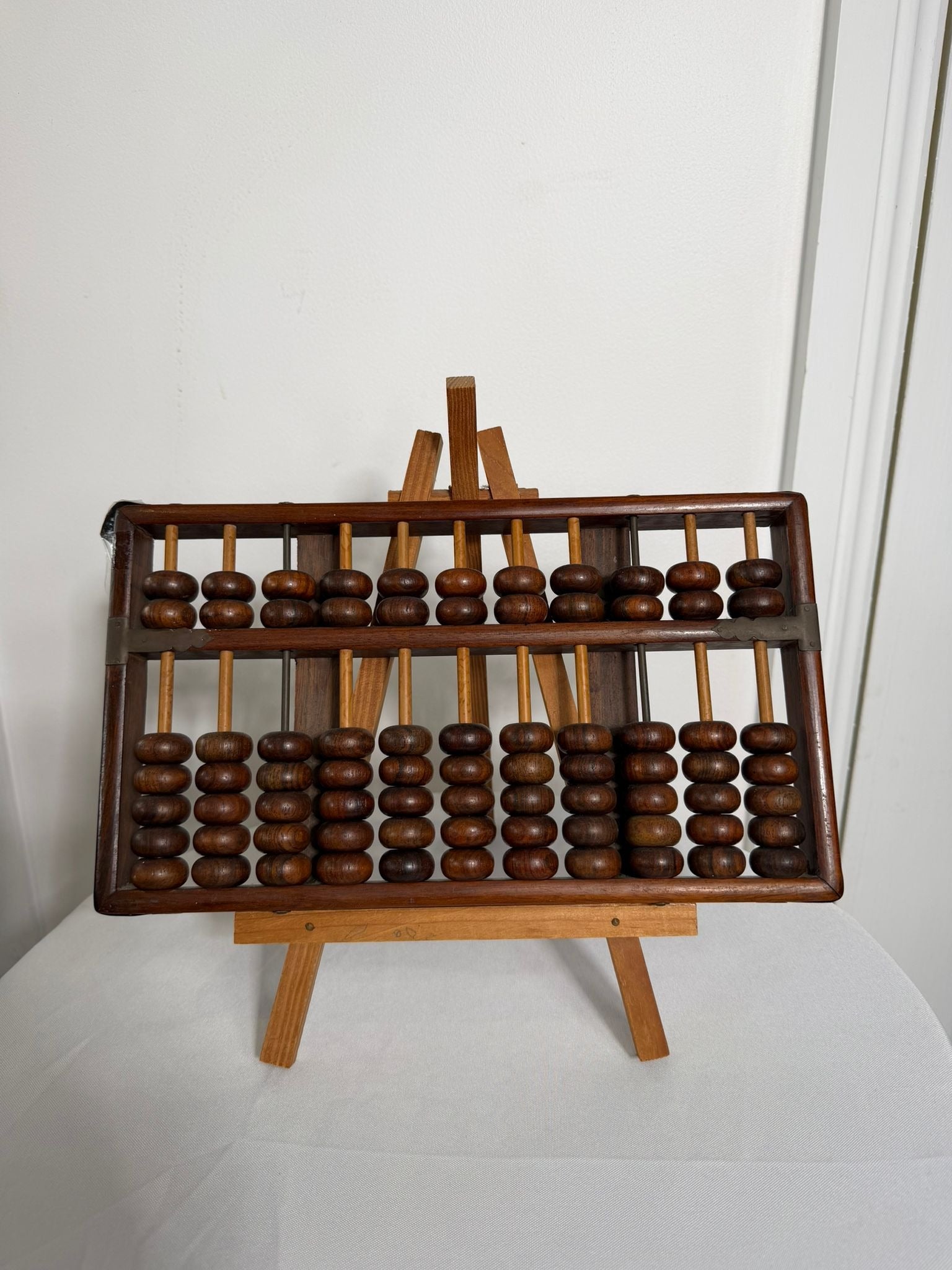 Vintage Wooden Abacus Counting Frame Calculator - Image 2