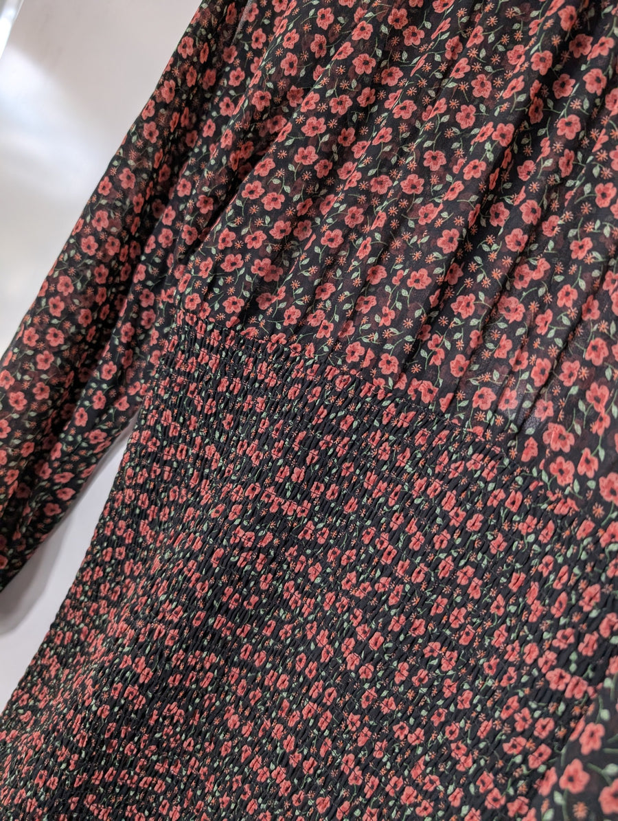 C/MEO Collective Floral Smocked Mini Dress Size XS - Image 2