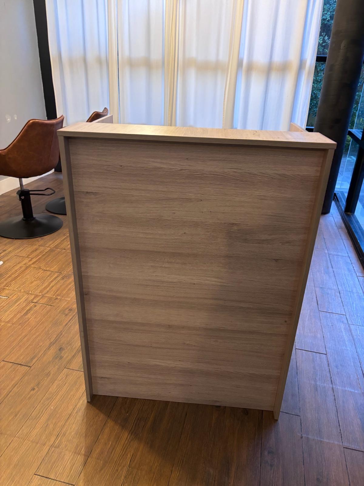 Modern Oak Reception Desk - Compact Retail POS Counter - Image 3