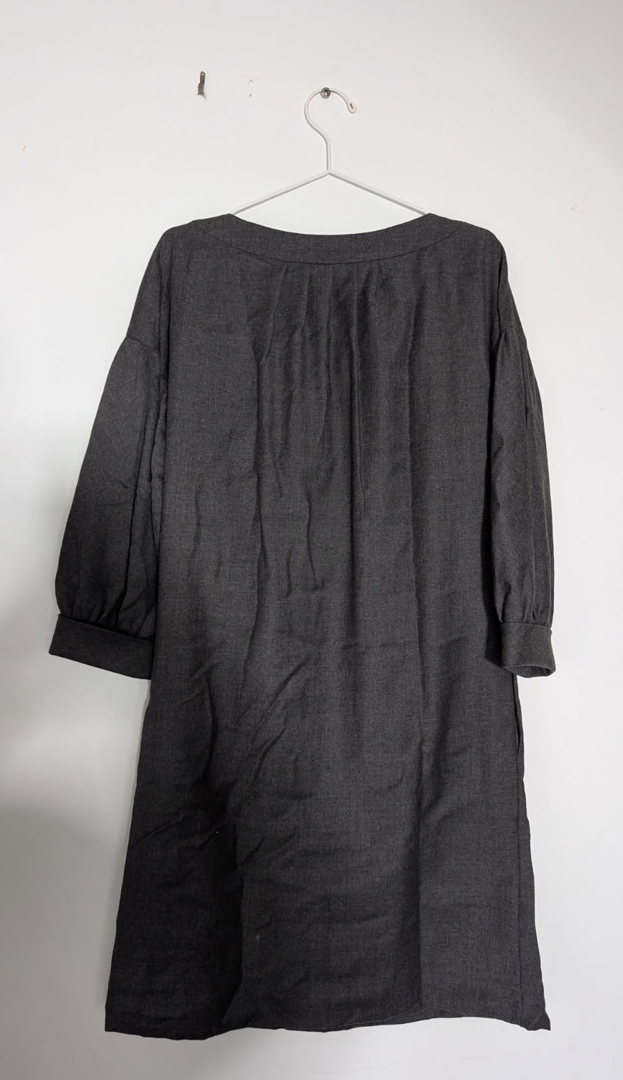 Derek Lam Virgin Wool Shift Dress - Banker Grey Size 38 - Image 2