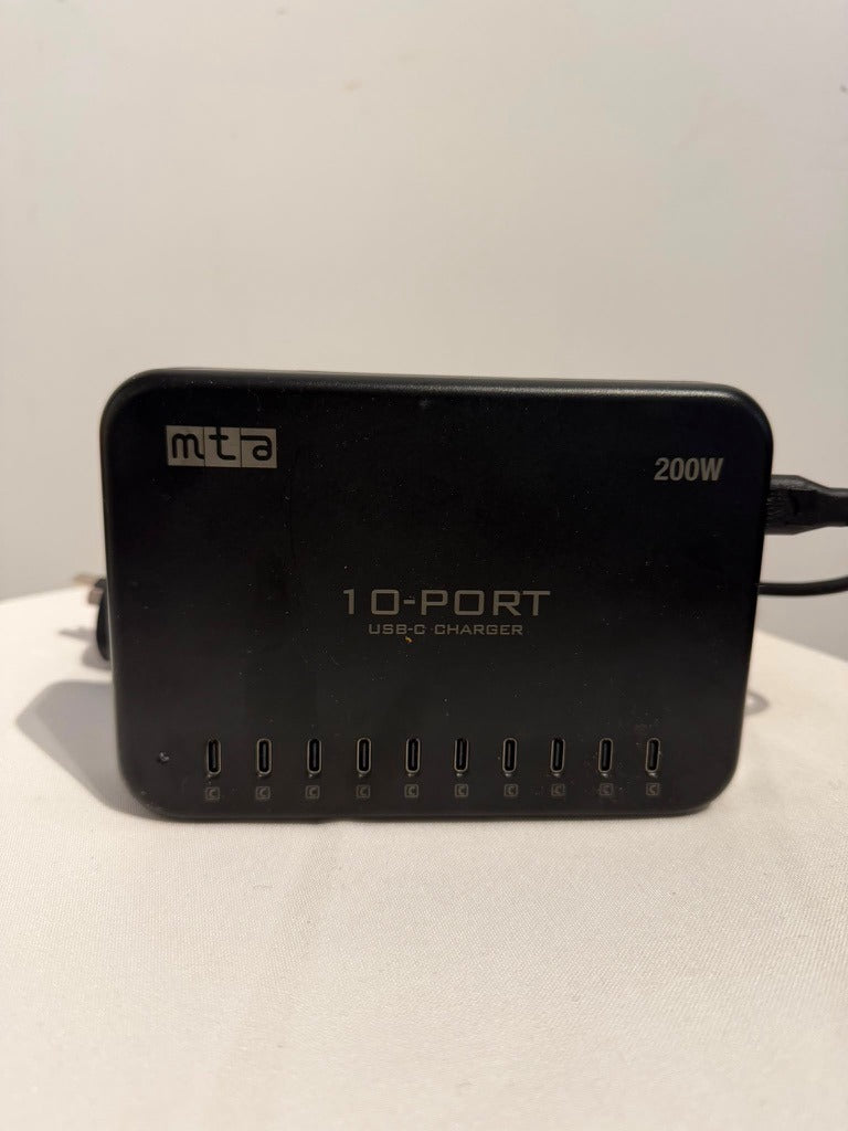 MTA 10-Port 200W USB-C Charging Station Black - Image 2