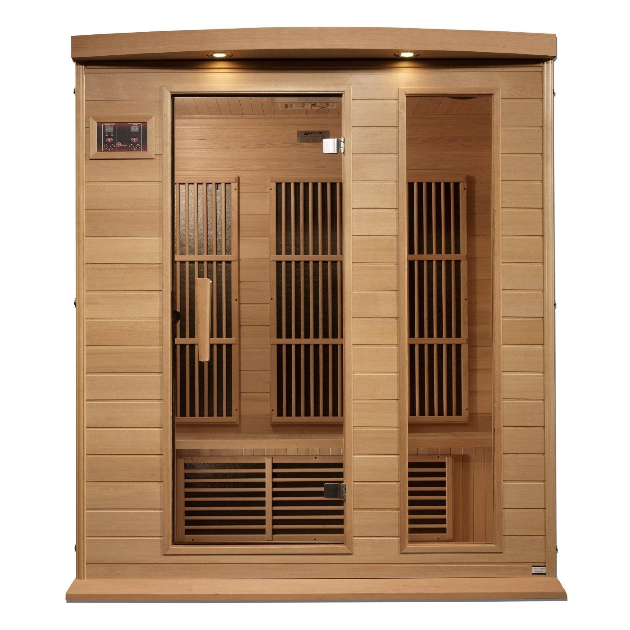 Dynamic Saunas Barcelona 3-Person Far Infrared Sauna Natural Wood - Image 2