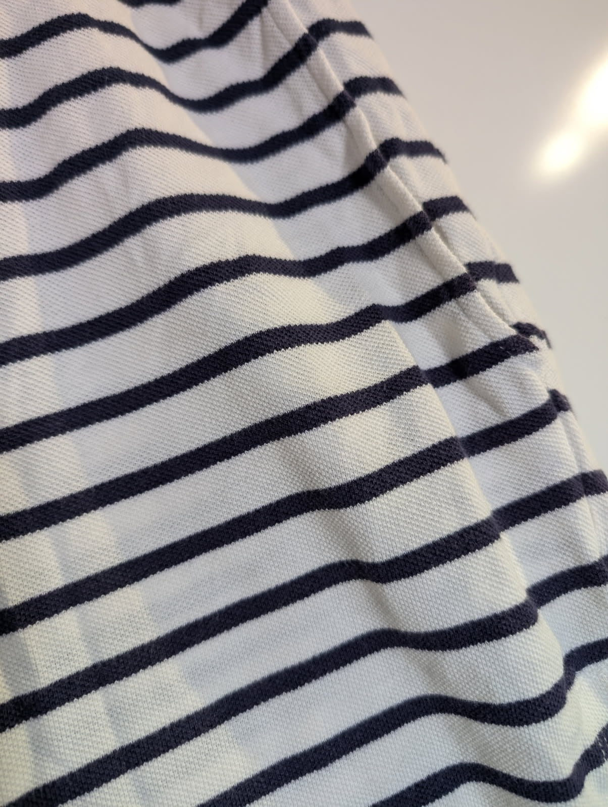 Sportscraft Striped Drawstring Knit Shorts Navy/White Size M - Image 3