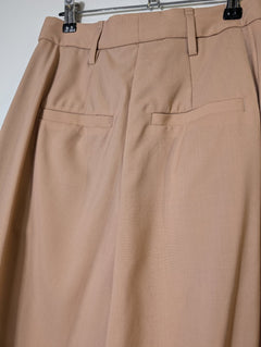 Country Road High-Waisted Wide-Leg Trousers Beige Wool Size 6 - Image 3