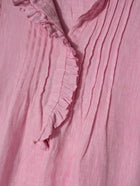 Alessandra Linen Ruffle Detail Blouse Pink Size S - Image 2