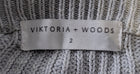 Viktoria + Woods Grey Cotton Knit Sweater - Braided Detail Size 2 - Image 2