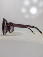 Chanel 54024 C65 Sunglasses Quilted Frame Dark Purple 57-19-138 - Image 3
