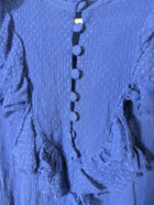 Lee Mathews Swiss Dot Ruffle Midi Dress Blue Size 1 - Image 2
