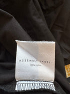 Assembly Label Black Cotton Square Neck Midi Dress - Size 10 - Image 3
