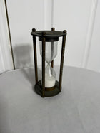 Epstein London Decorative Sand Timer Hourglass Bronze Tone Metal - Image 2