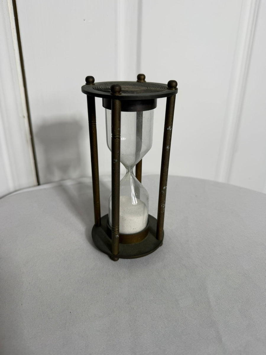 Epstein London Decorative Sand Timer Hourglass Bronze Tone Metal - Image 2