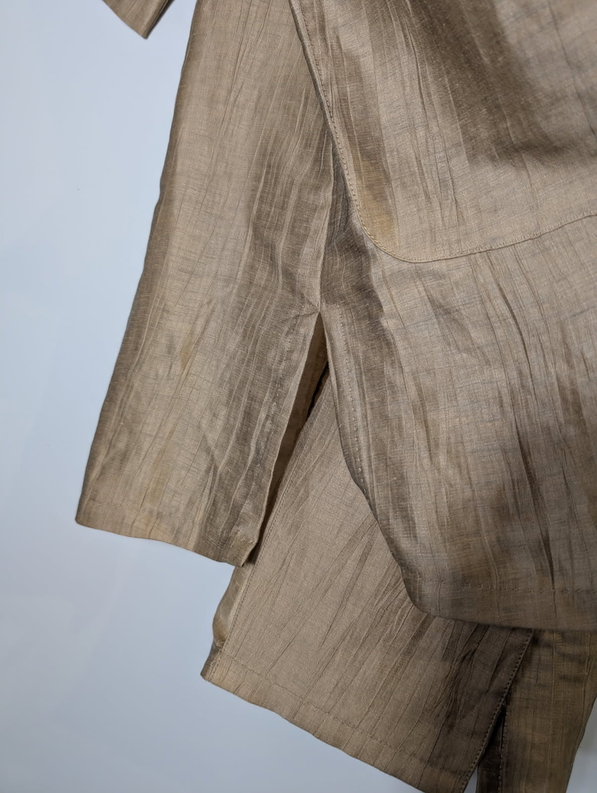 Maggie T Textured Open Front Cardigan Jacket - Beige Size 14 - Image 3