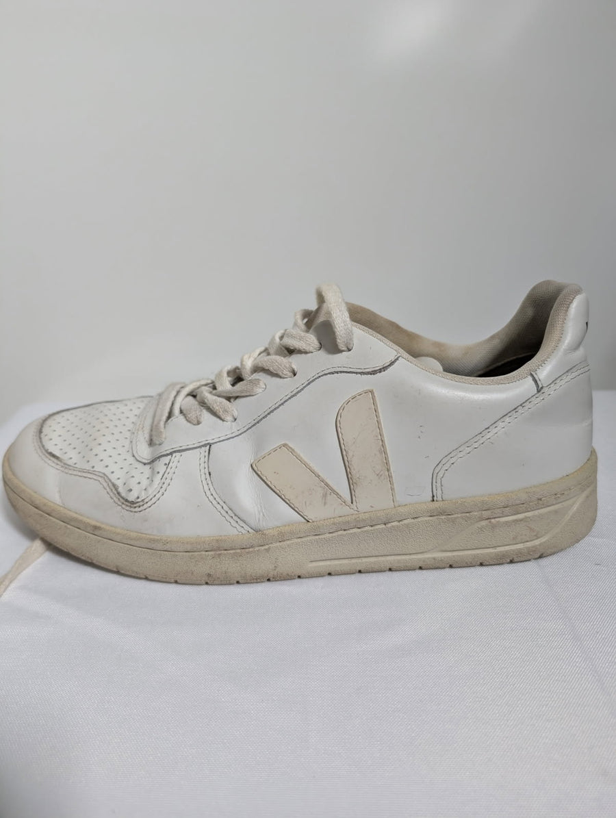Veja V-10 Leather Sneakers White EU 41 US 8 - Image 2