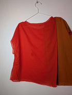Bounce Cotton Voile Colourblock Top Red & Rust Size M - Image 3
