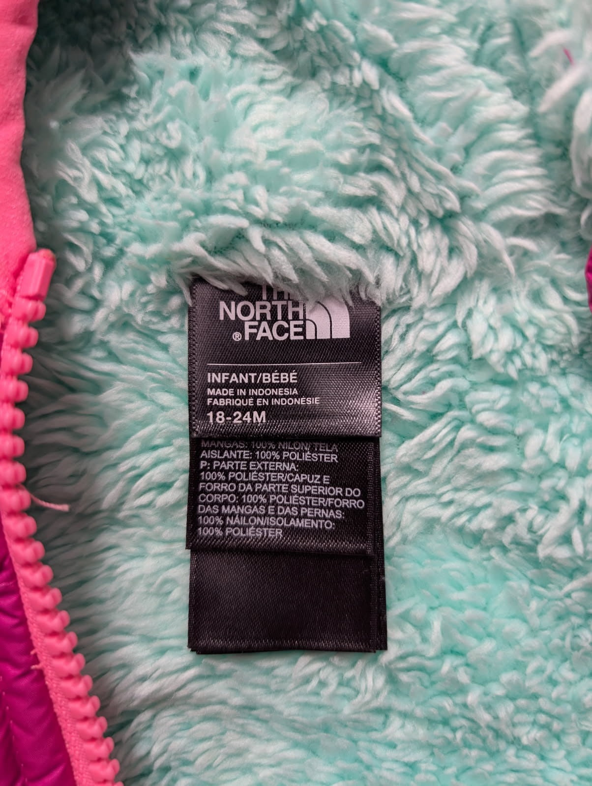 The North Face Infant ThermoBall Hooded Bunting Suit - Pink 18-24M - Image 2