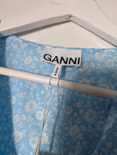 Ganni Floral Tie-Front Top and Wrap Skirt Set EU 36 - Image 2