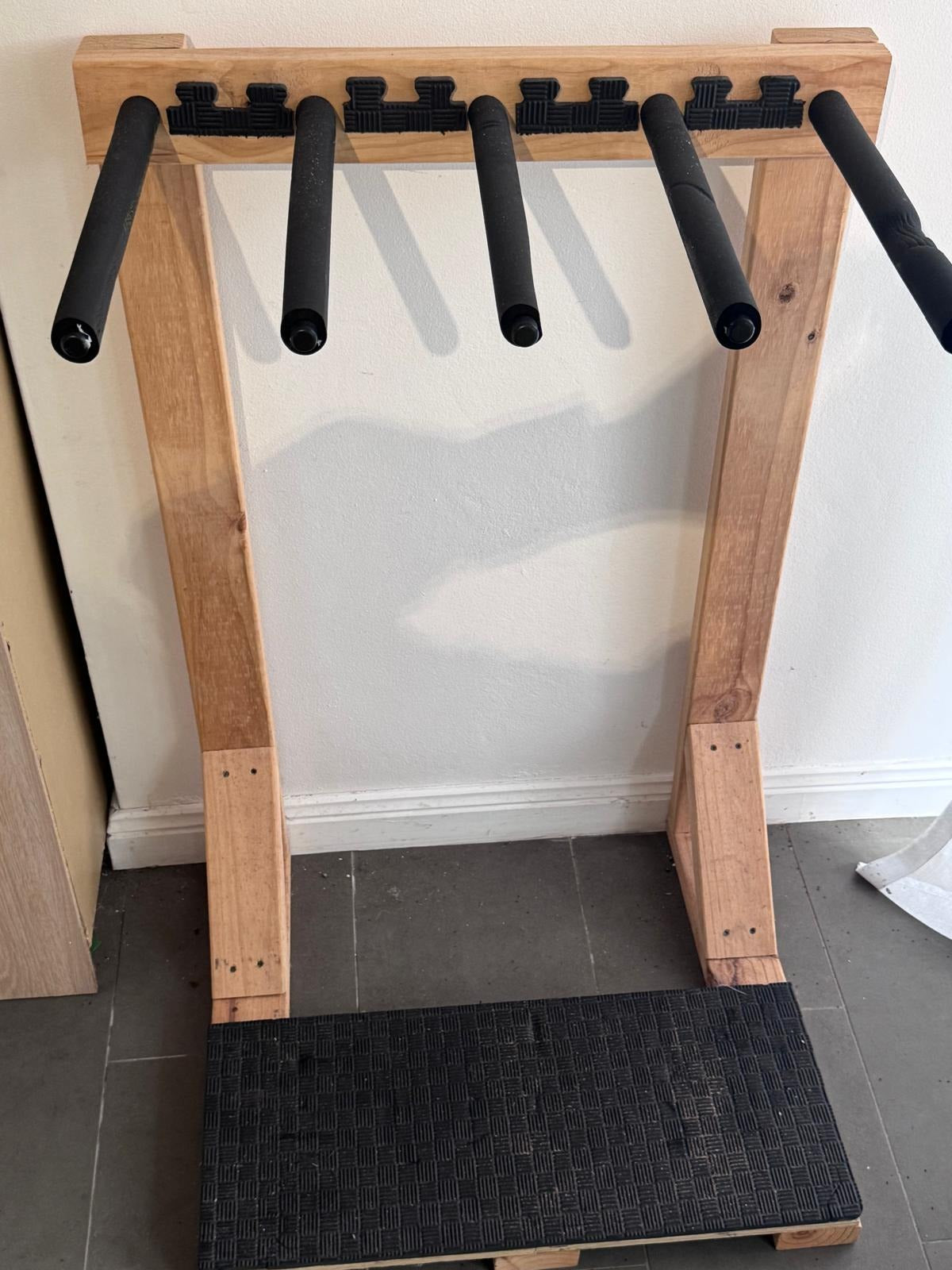 Handmade Wooden Surfboard Storage Rack Holds 4 Boards - Image 2