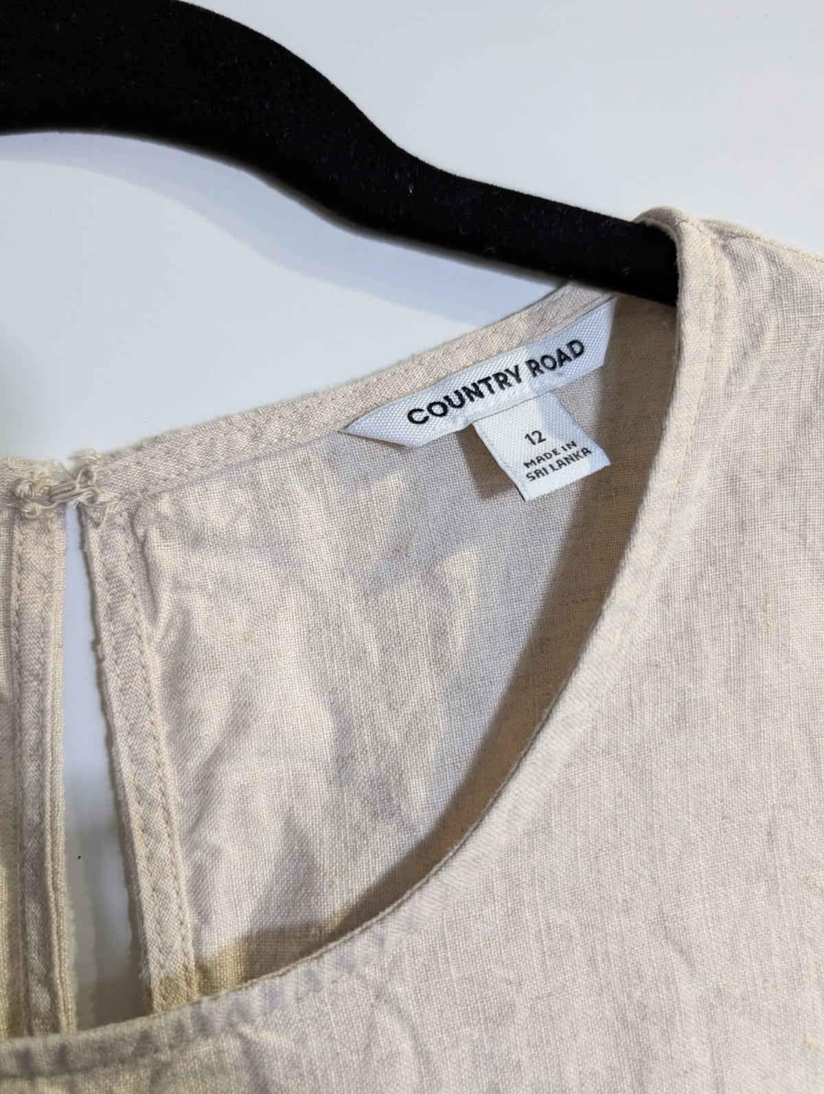 Country Road Women's Linen Sleeveless Tank Top Beige Size 12 - Image 2