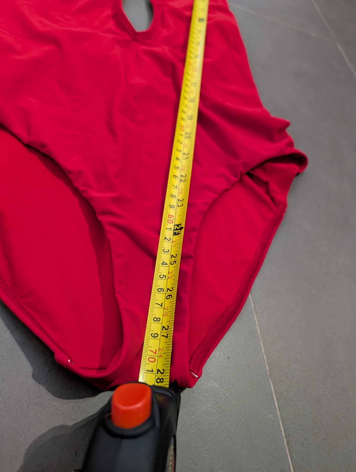 Jets Australia Red One-Piece Swimsuit - Deep V-Neck Cutout Detail - Image 3