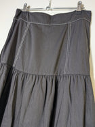 Posse Tiered Maxi Skirt Black Contrast Stitching Size M - Image 3