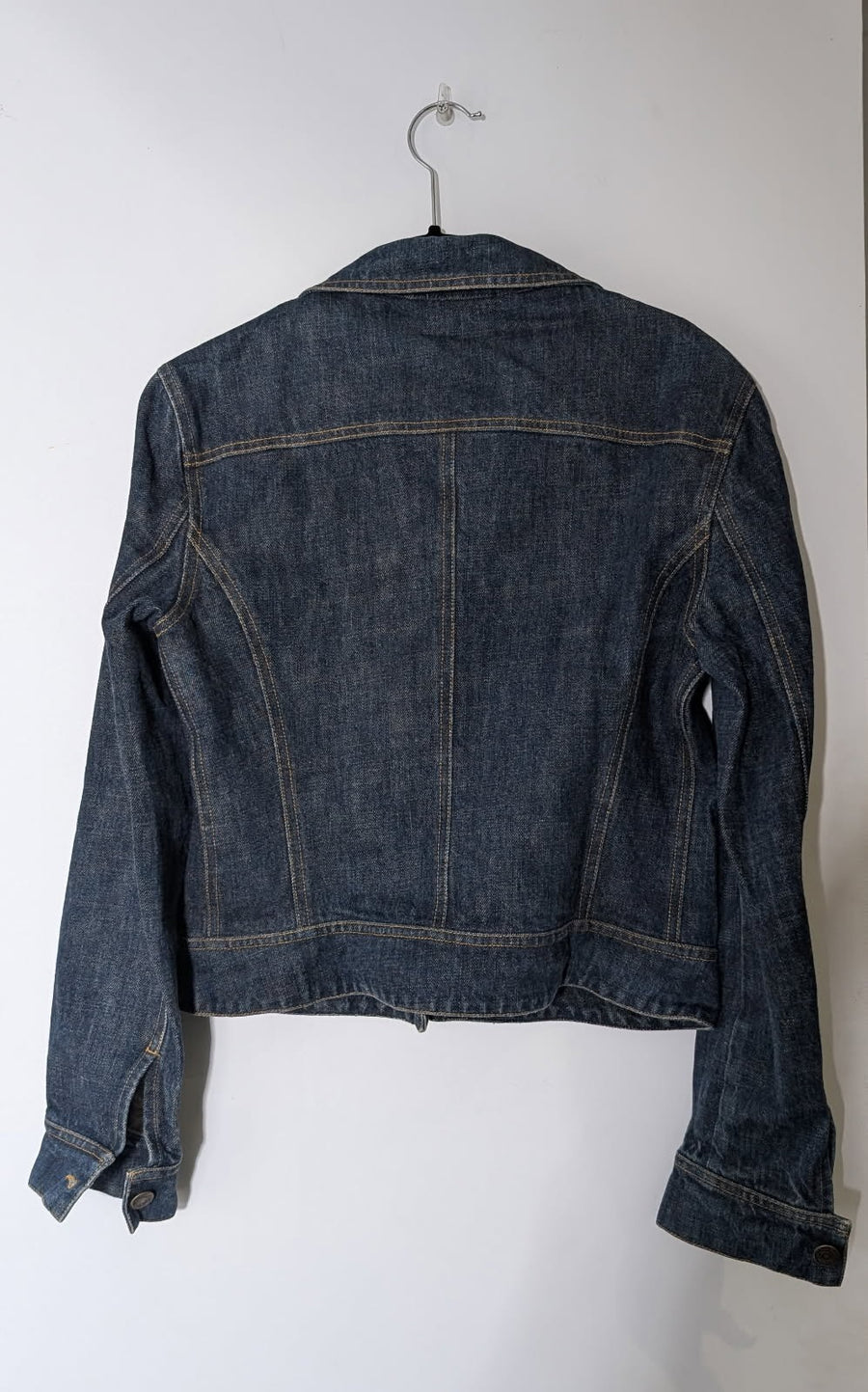 Workshop Denim Jacket - Classic Dark Blue Jean Jacket Size S - Image 2