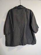 Country Road Organic Linen Short Sleeve Shirt Dark Grey Size 14 - Image 2