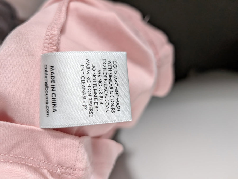 Cable Melbourne Rolled Sleeve T-Shirt Pink Size 14 - Image 2