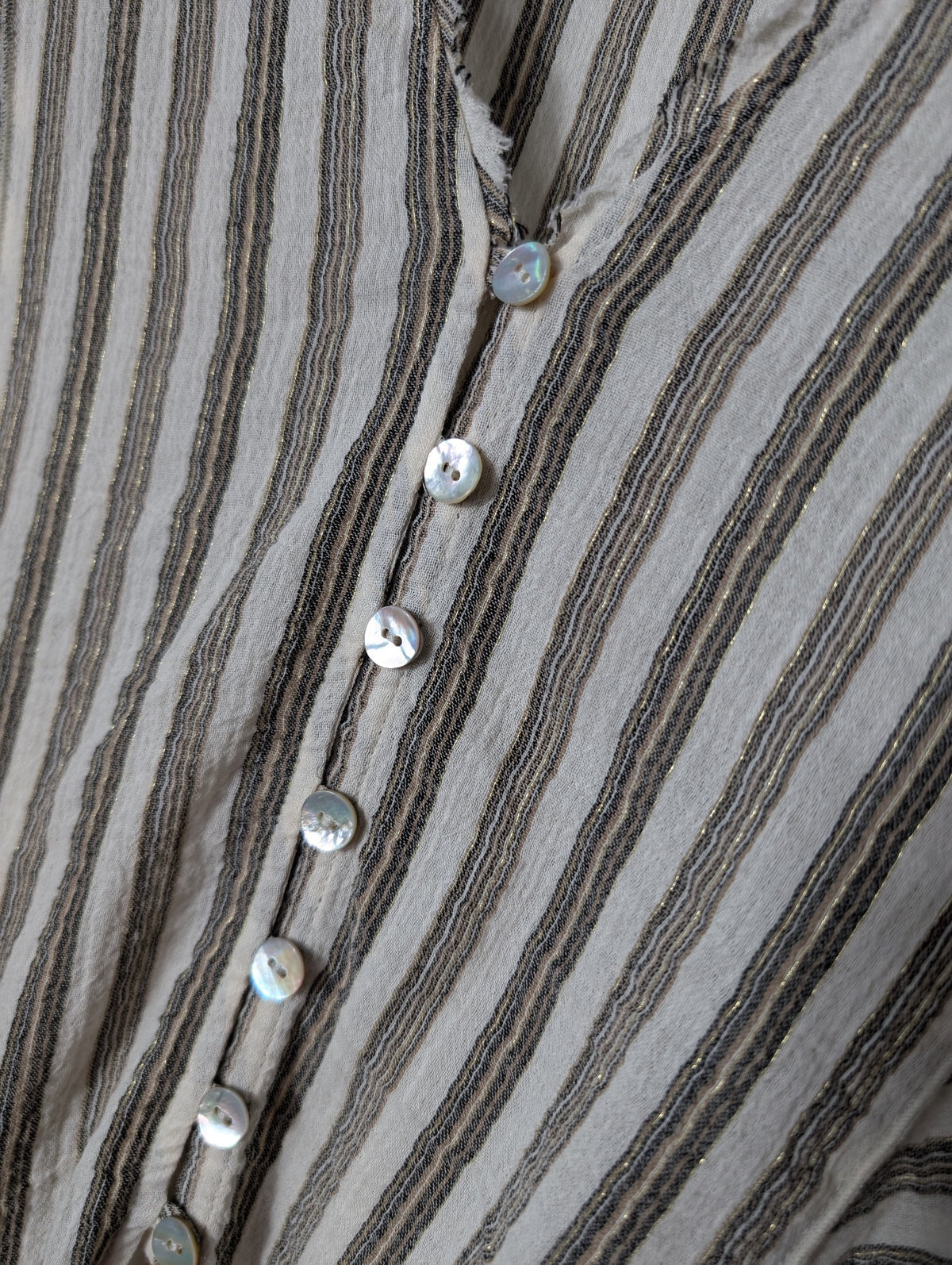 Massimo Dutti Striped Button-Down Blouse Women's XS - Image 2