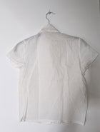 Lee Mathews White Embroidered Short Sleeve Button-Down Blouse - Size 2 - Image 2