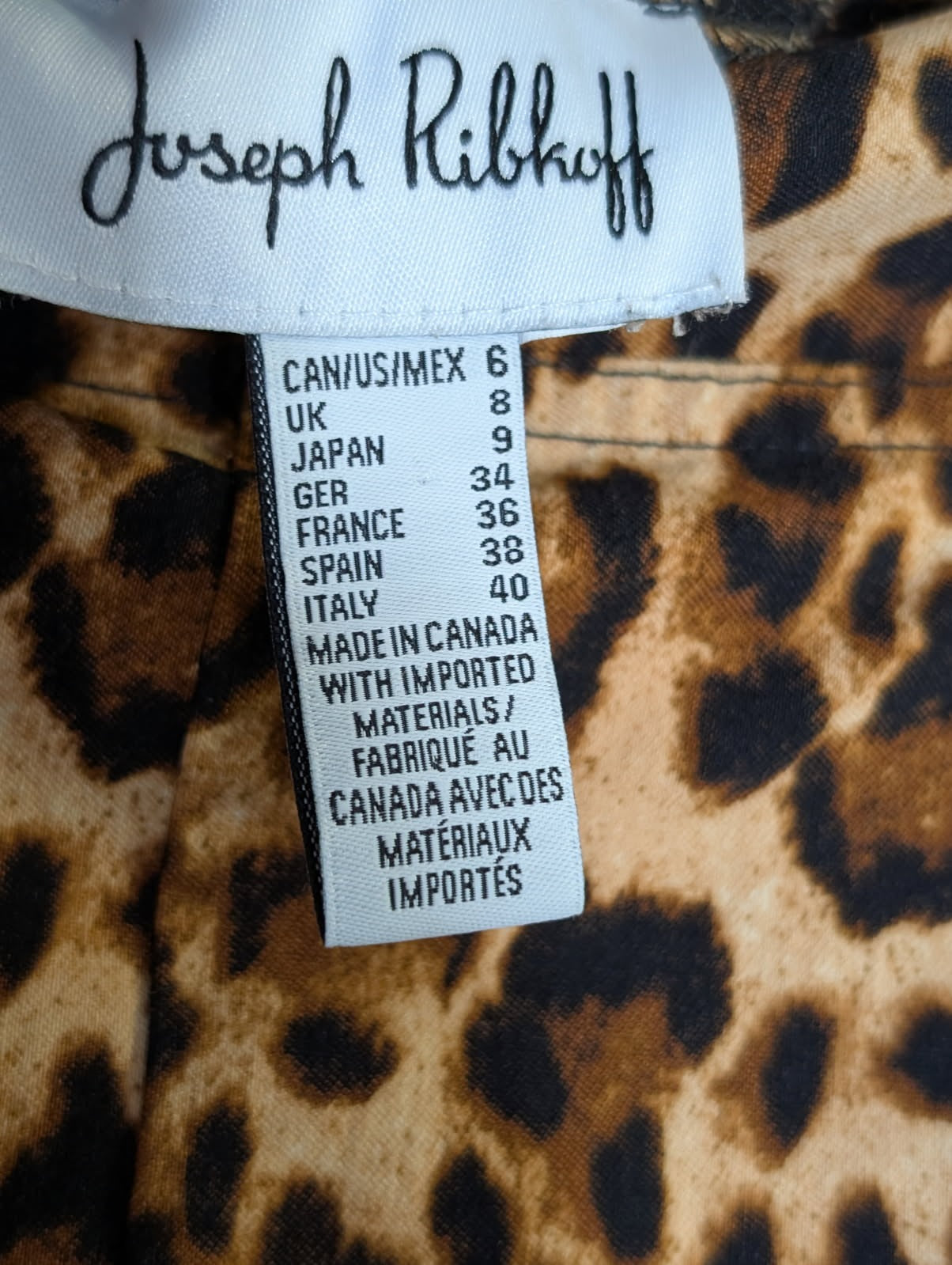 Joseph Ribkoff Leopard Print Pants - Side Stripe Detail US 6 - Image 3