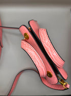 Guess Croc-Embossed Satchel Pink Small - Image 2